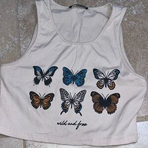 Kids Butterfly Print One Piece